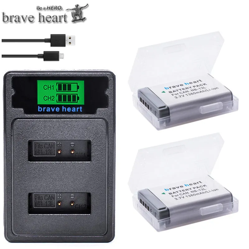 charger and 2battery 3x NB-13L NB 13L NB13L батарея+ ЖК двойной зарядное устройство для Canon PowerShot G5 X G5X G7 X Mark II G7X G9 X G9X SX720 HS - Цвет: charger and 2battery