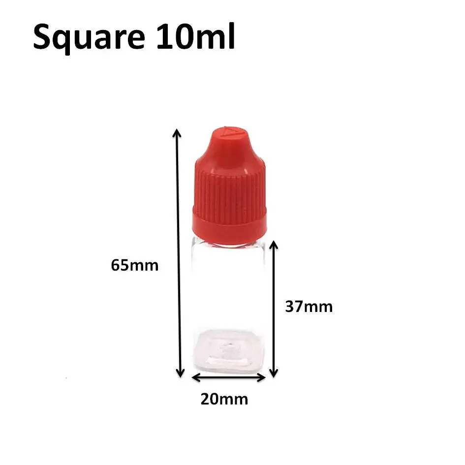 Пустые Квадратные пластиковые флаконы-капельки для домашних животных объемом 10
