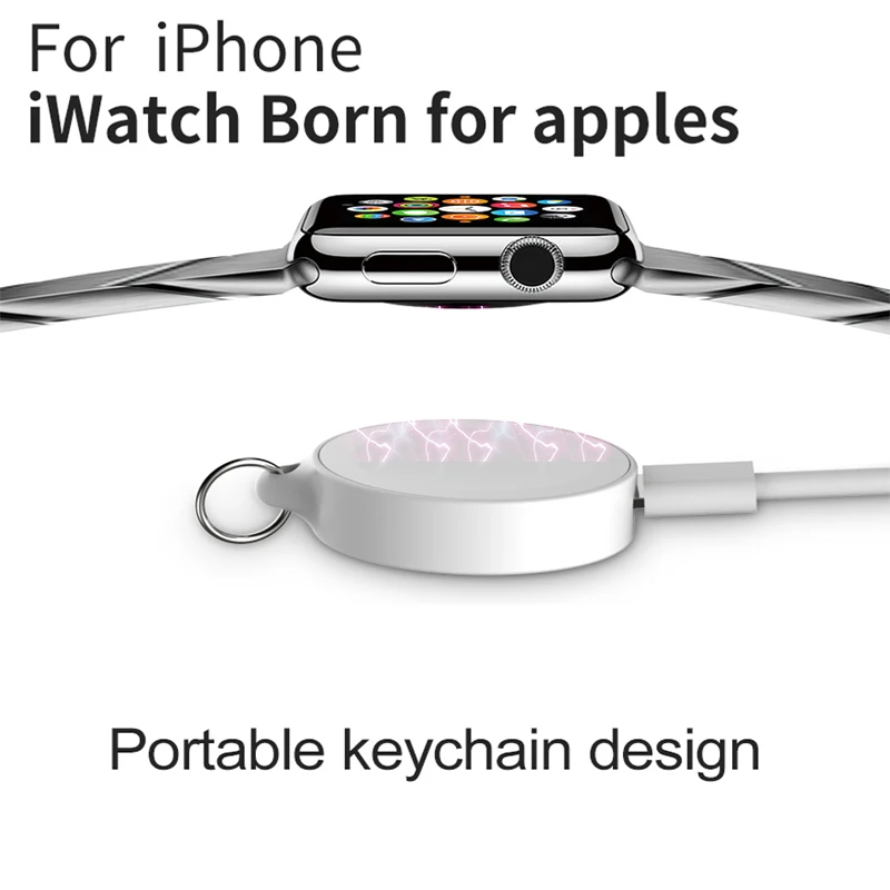 Портативное магнитное Беспроводное зарядное устройство для Apple Watch 1 2 3 4 серии Usb зарядка для IWatch 4 3 2 1 с зарядкой брелка