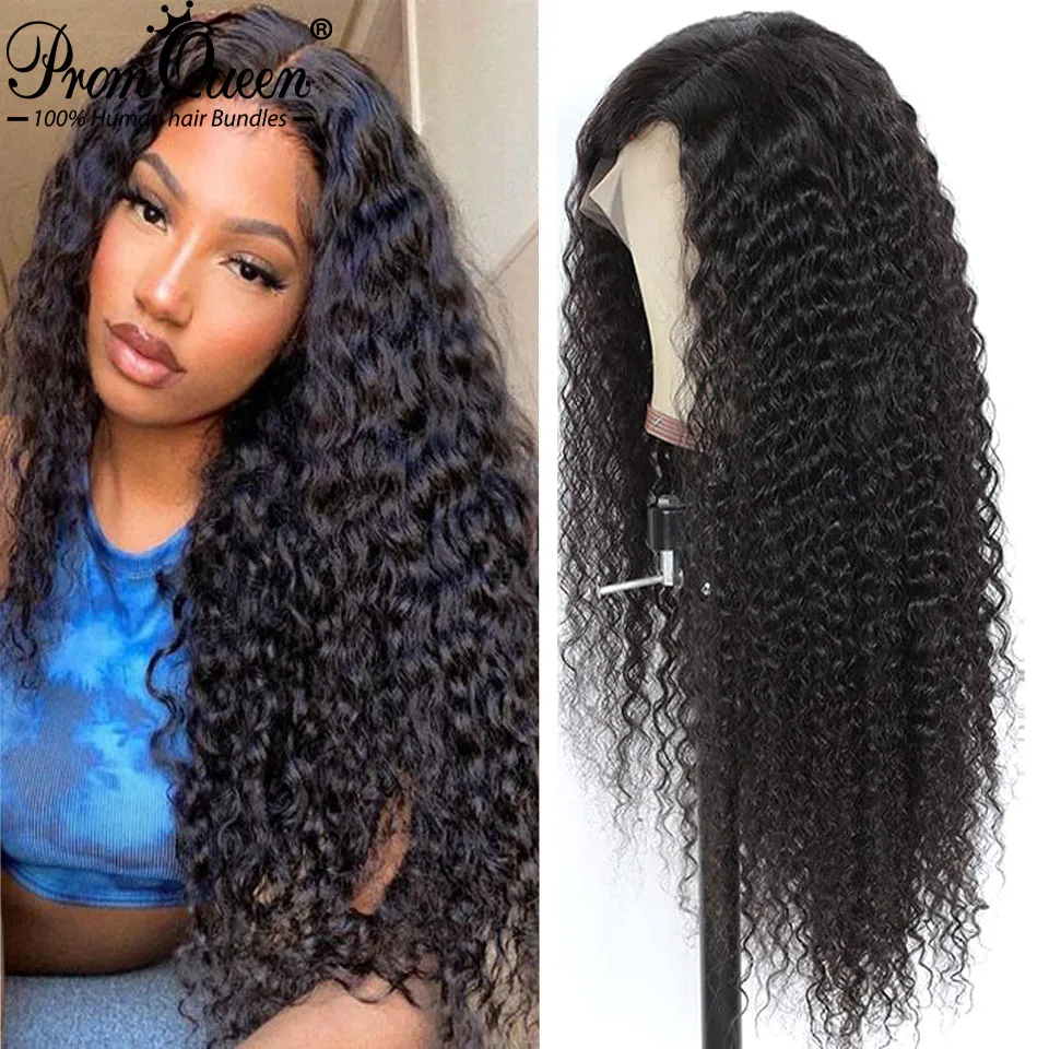 

Kinky Curly Transparent 5x5 Lace Closure Wig Deep Curly Human Hair Wig 13x6 HD Lace Frontal Wig For Women 6x6 Closure Lace Wigs