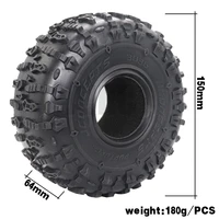 4pcs 2 2 inch jconcepts rubber tyre 2 2 wheel tires 150x64mm for 110 rc crawler wraith rr10 scx10 wrangler 2 2 wheel