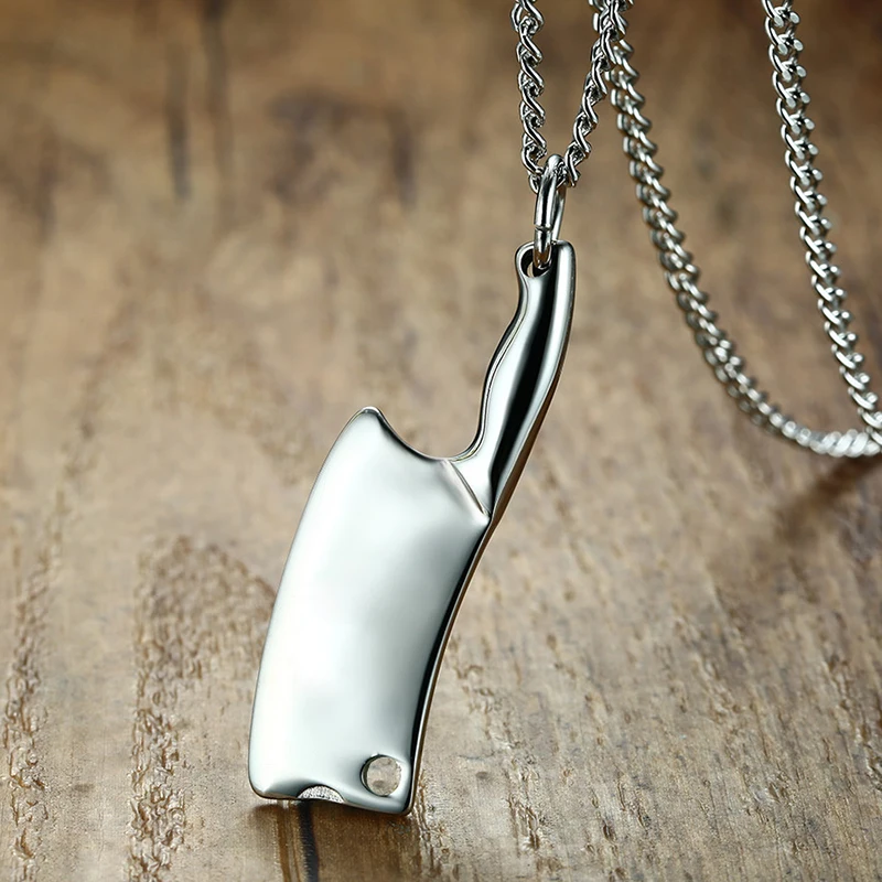Мини Лезвие шеф-повара кухонный нож кулон ожерелье для мужчин женщин нержавеющая