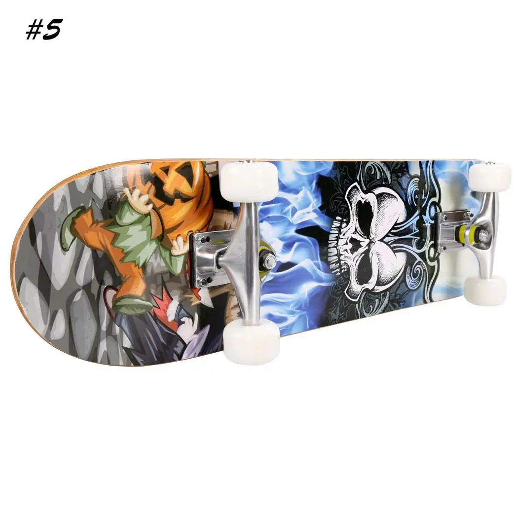 

Fashion PRO Print Wood Board Complete Deck Skateboard Maple Wood Super Smooth PU Wheels High Speed Precision Bearing