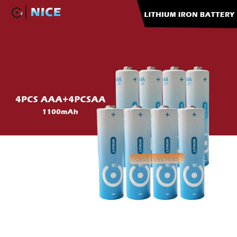 4 шт. совершенно новый симпатичный супер литиевый аккумулятор AA большой емкости 1