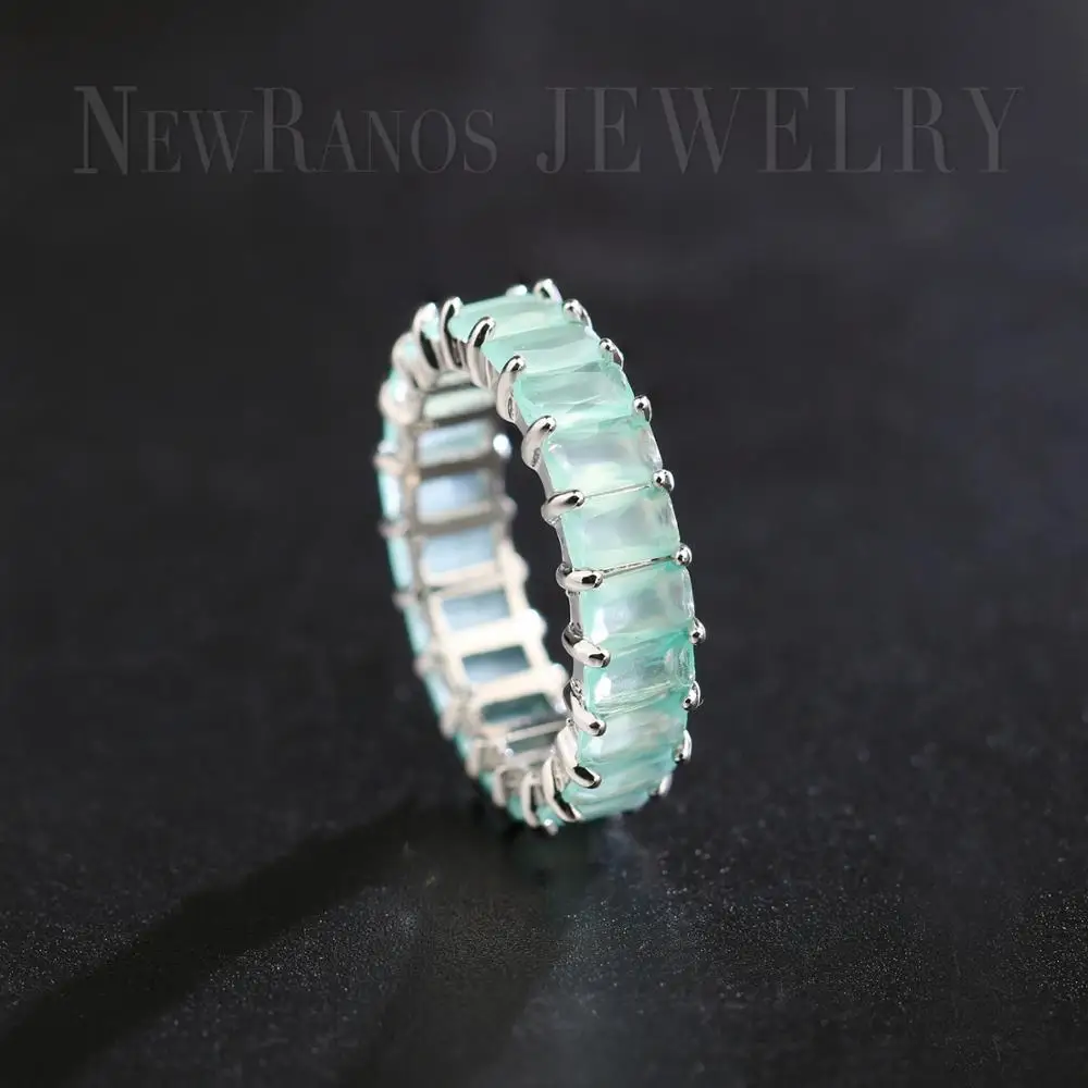 Newranos женское кольцо турмалин Цвет Педра Геометрические Квадратные натуральные