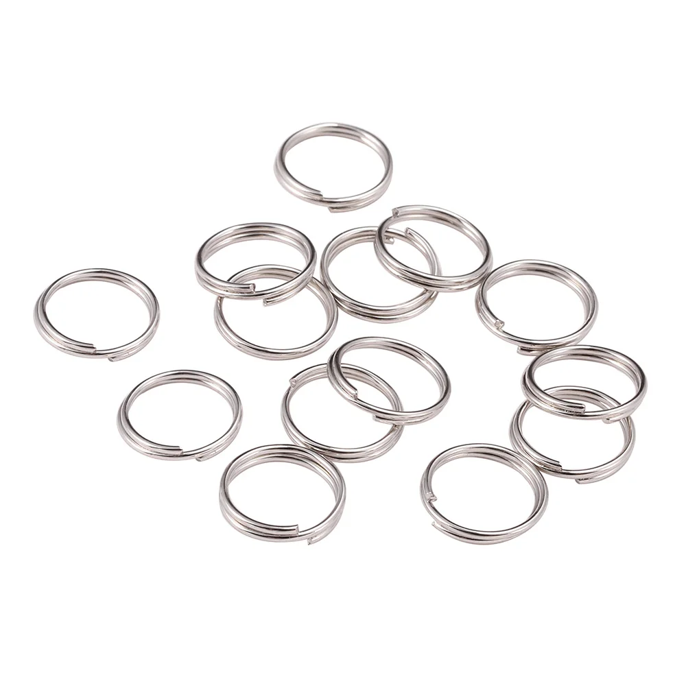 Rhodium 200 шт./лот, 6, 8, 10, 12 мм, серебряное золото, открытые кольца, двойные петли, разъемные кольца, разъемы для изготовления ювелирных изделий, самодельные принадлежности - Цвет: Rhodium