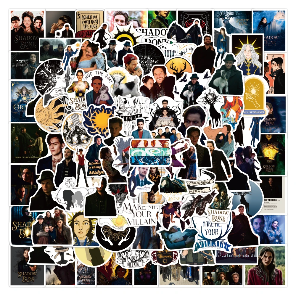 

50PCS Shadow and Bone TV Series Sticker Pack for Girl Luggage Notebook Skateboard Stationery Laptop Waterproof Vinyl Sticker Toy