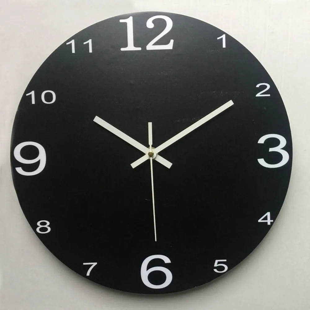 Приграничные поставки креативные MDF Висячие Часы для учебы гостиной FDM простые