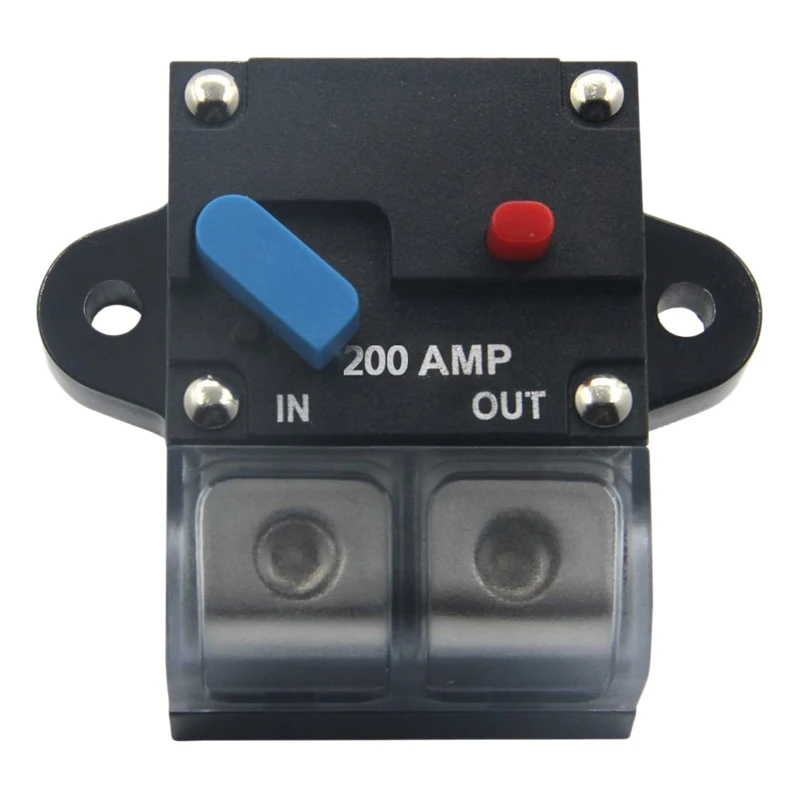 

12-24 Volt DC 200A Circuit Breaker Trolling Motor Auto Car Marine Stereo Audio Inline Fuse Holders Inverter