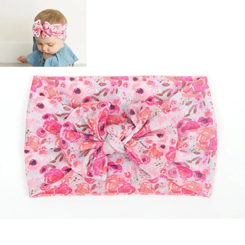 Новая цветная Бохо повязка на голову для новорожденных эластичная лента Детские
