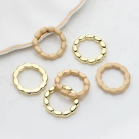19mm 6pcslot zinc alloy round jump ring charms metal charms pendant connector diy earrings accessories