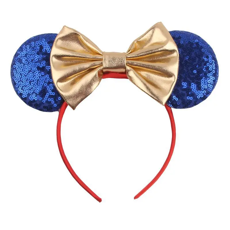 Новинка 2019 блестящие уши Минни Маус оголовье для девочек 5 &quotметаллические банты
