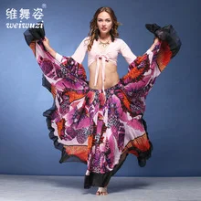Wei dance, костюм для танца живота в этническом стиле, тренировочный костюм с кисточками на талии и цепочке на весну и лето