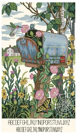 

Египетский хлопковый Набор для вышивки крестиком, почтовый ящик, почтовый ящик, тусклый 35015, птица, масло, паук