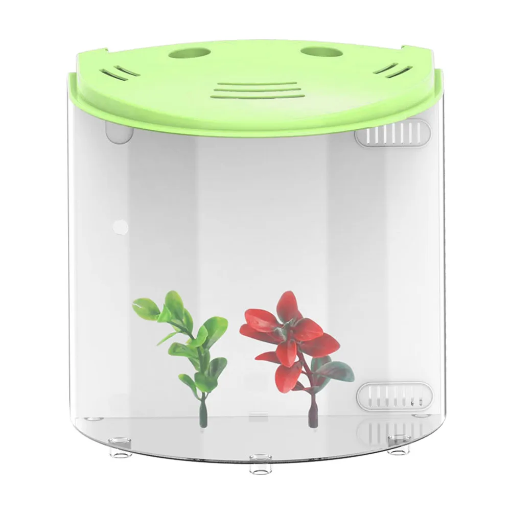 Светодиодный мини-аквариум для рыб 5 л USB полумесяц акриловый большой вместимости