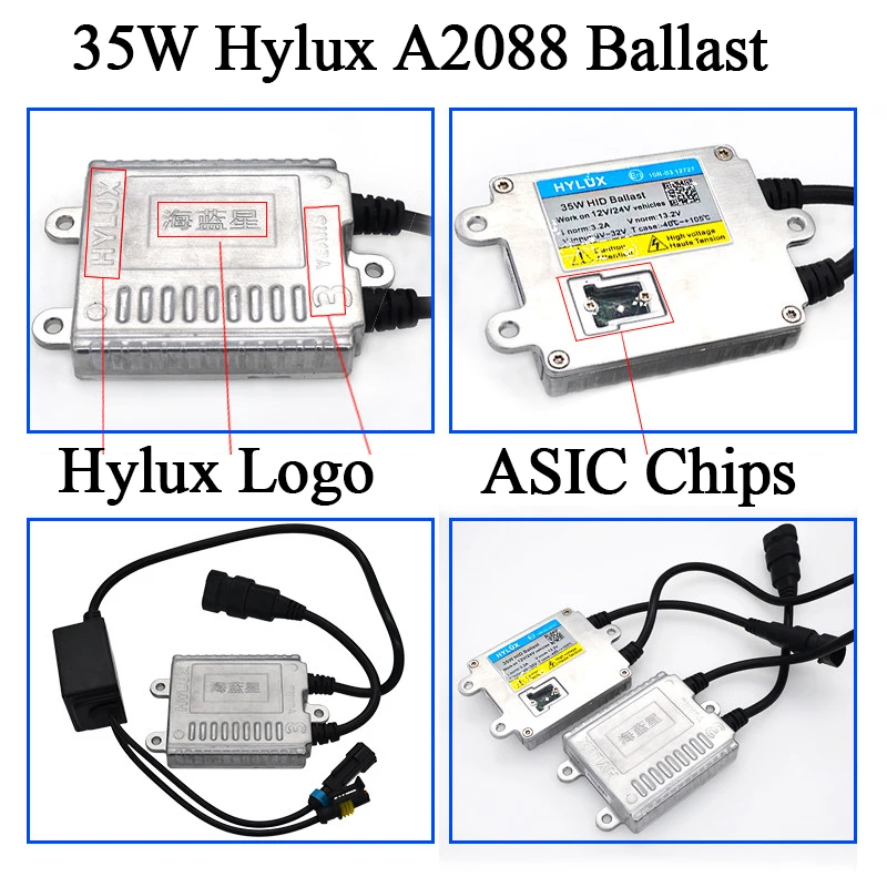 Ксеноновый балласт HID HIDLT 2 шт. Hylux Hyluxtek A2088 35 Вт с быстрым запуском для