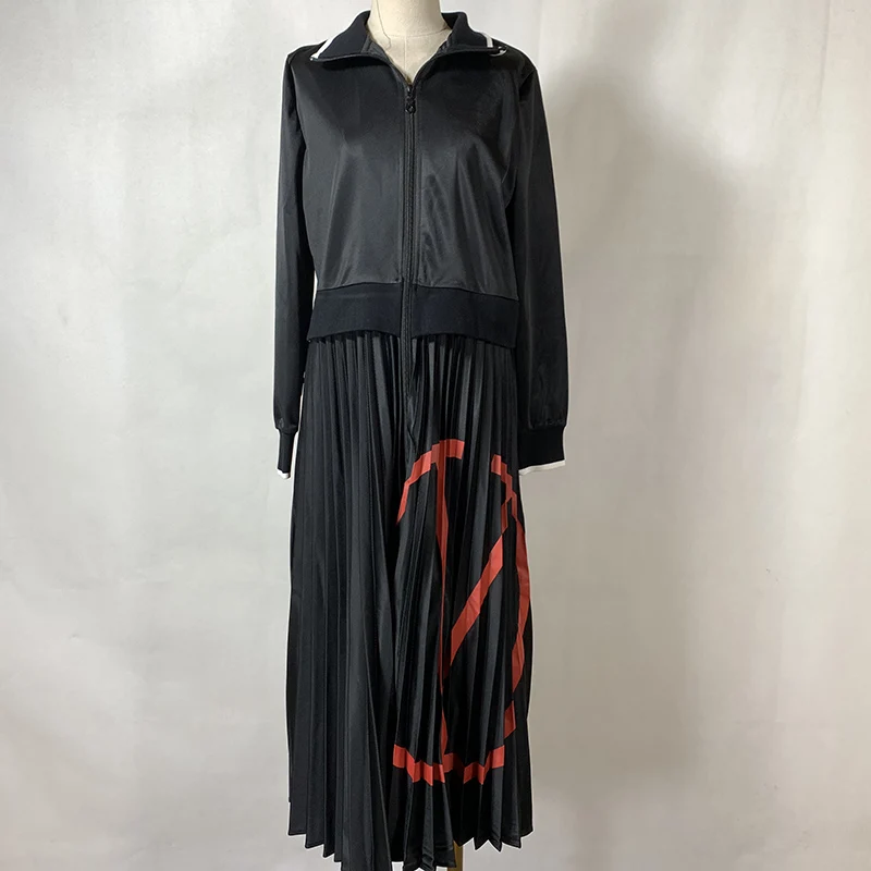 Осенне-зимнее модное повседневное женское платье 2020 Новое плиссированное