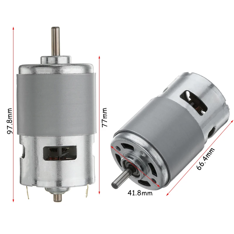 Горячая 775 двигатель постоянного тока Макс 35000 об/мин AC/DC 12 V-24 V шариковый подшипник большой высокий крутящий момент Мощность низкая Шум Шестерни мотор электронный компонент мотор