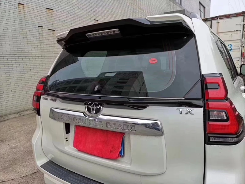 Автомобильный Стайлинг для Toyota Cruiser Prado FJ150 FJ 150 2010- ABS пластик белый черный цвет на заднее отделение кузова крыло Средний спойлер