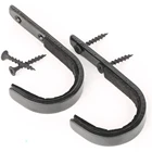 2 шт., вешалка для хранения винтовок, дробовиков, крючков для крепления на стену, вешалки для любых винтовок, дробовиков, луков с мягкой подкладкой и гвоздями