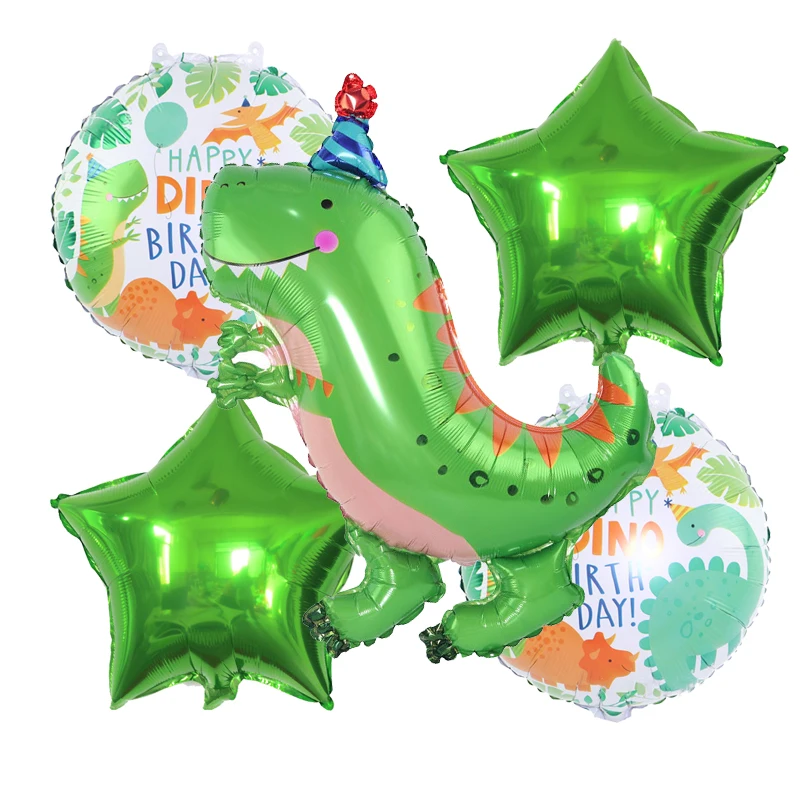 Мультяшный Симпатичный динозавр фольгированный шар тираннозавр птеродактил