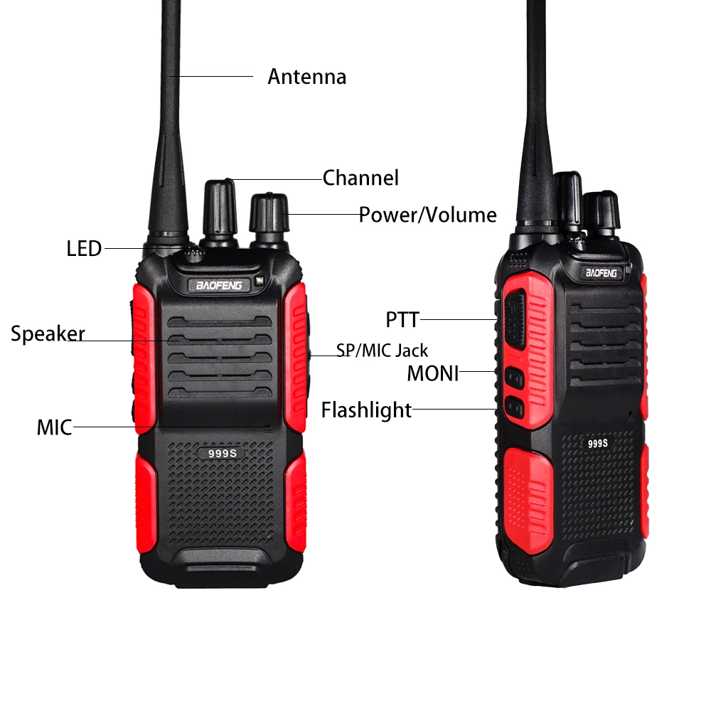 Baofeng BF-999S рация UHF радио 5 Вт 1800 мАч большое расстояние портативный BF 999S cb