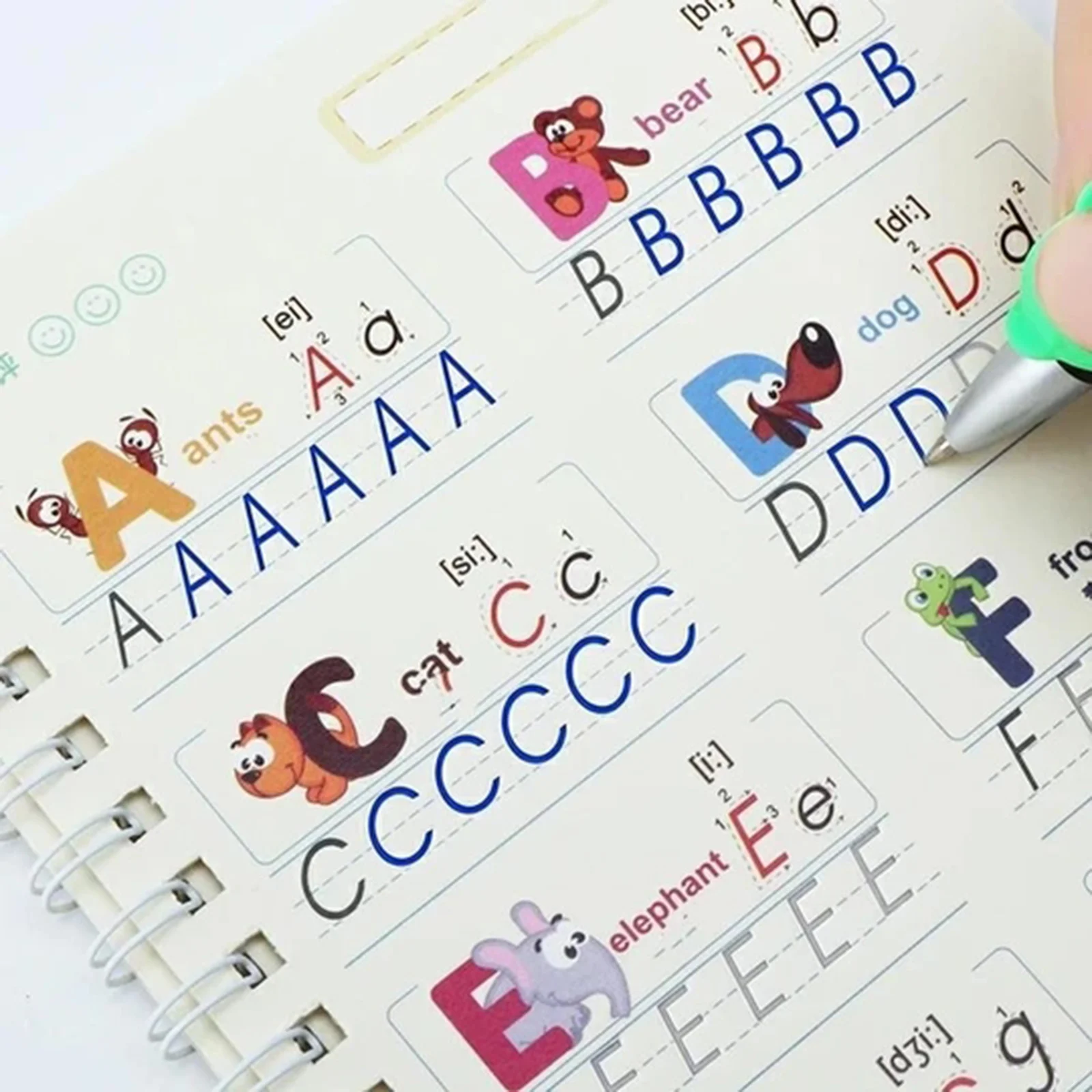 

Magic Practice Copybook Set Magic Calligraphy That Can Be Reused English Tracing Book Number Tracing Book for Preschool HFD889