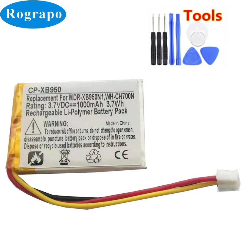 

New 3.7V Li-Polymer 1-853-406-13 Replacement Battery For Sony MDR-XB950N1 SRS-WS1 WH-CH700N Acumulator Batteries