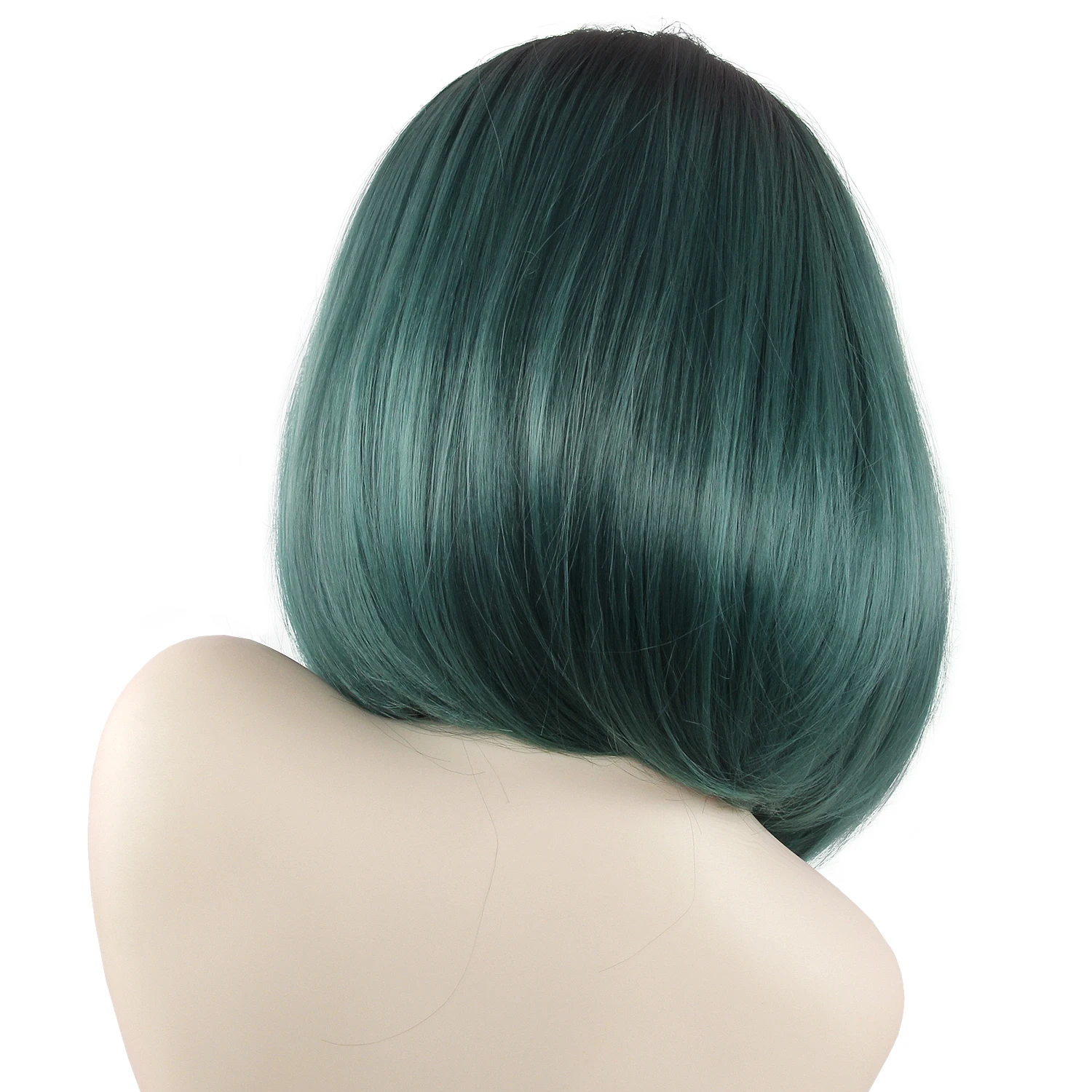 Короткие прямые с челкой синтетические парики для чернокожих/белых женщин