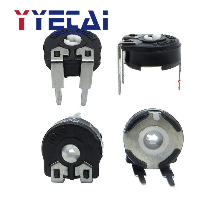 

NEW 5PCS PT10 adjustable resistance horizontal arrow hole potentiometer 500 ohms 2K 3K 3K5 4K5