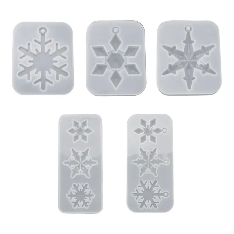 

Crystal Epoxy Resin Mold Snowflake Pendant Casting Silicone Mould DIY Crafts Jewelry Necklace Decorative Making Tools