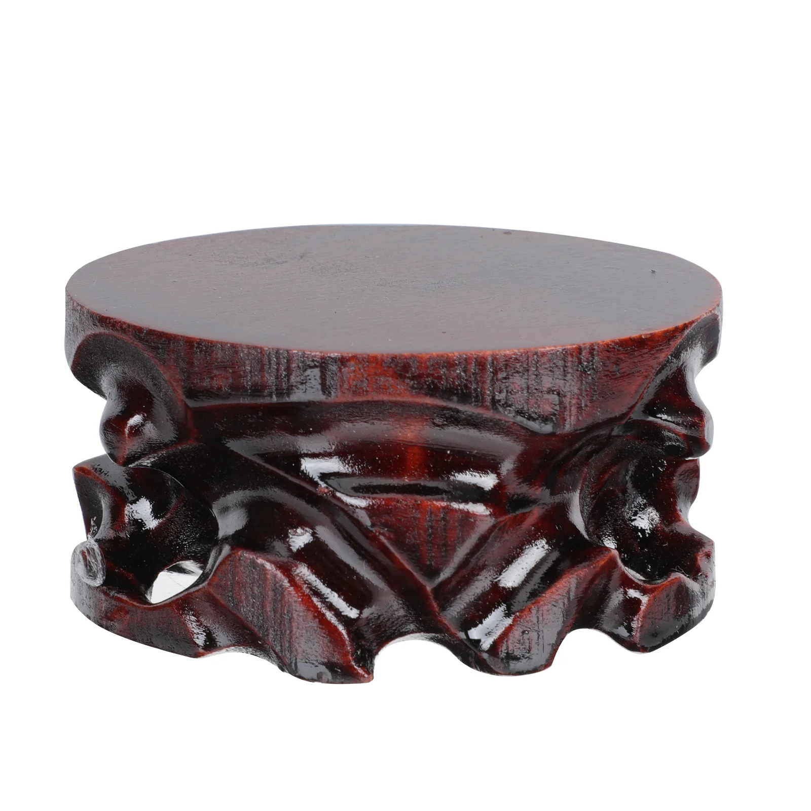 

1pc Delicate Teapot Holder Wood Display Stand for Home Jade Stone Wood Display Rack