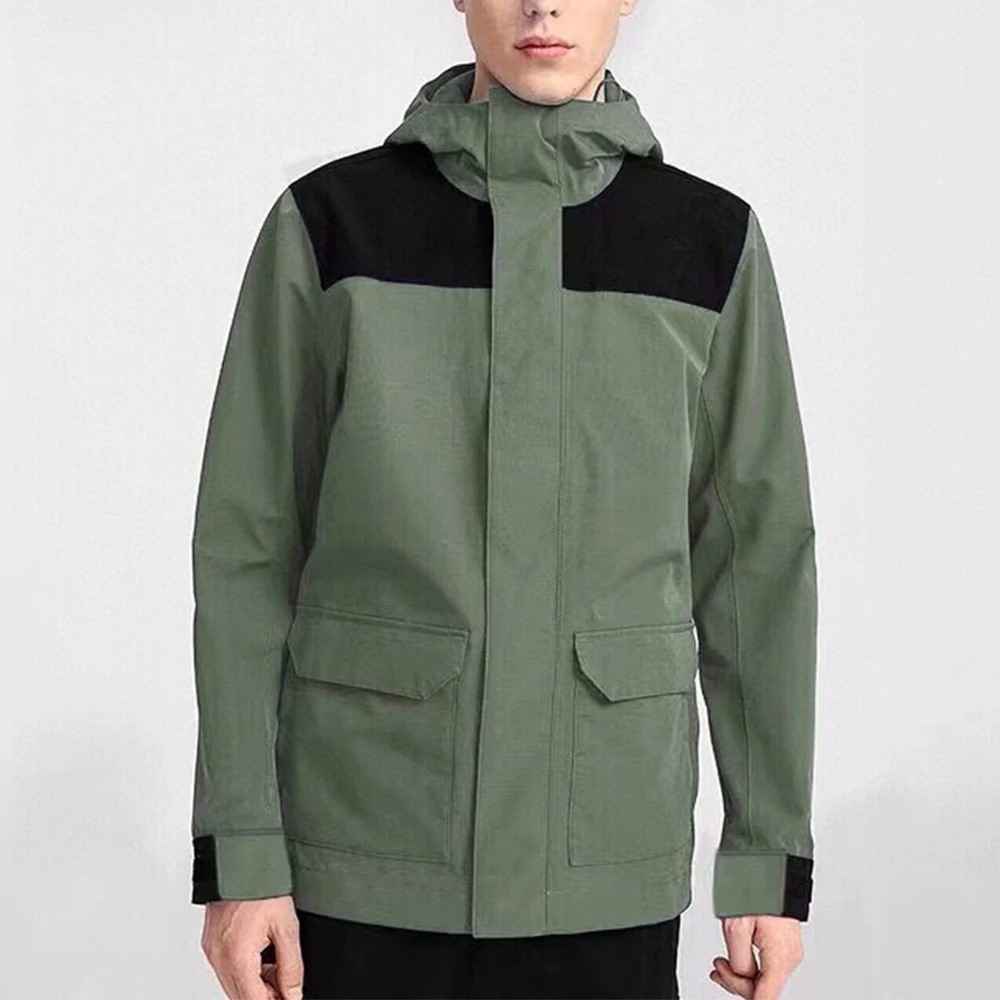 

America Brand Face 1:1 Autumn Outdoor Windproof Breathable Hooded Jacket Plus Size Men's Splicing Outdoor Climbing jacket