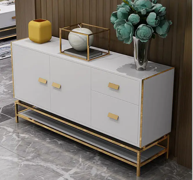 Мебель для столовой из нержавеющей стали домашний шкаф минималистичный