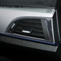 carbon fiber car styling center console air outlet frame air front vent trim cover stickers for bmw 1 series f20 f21 accessories