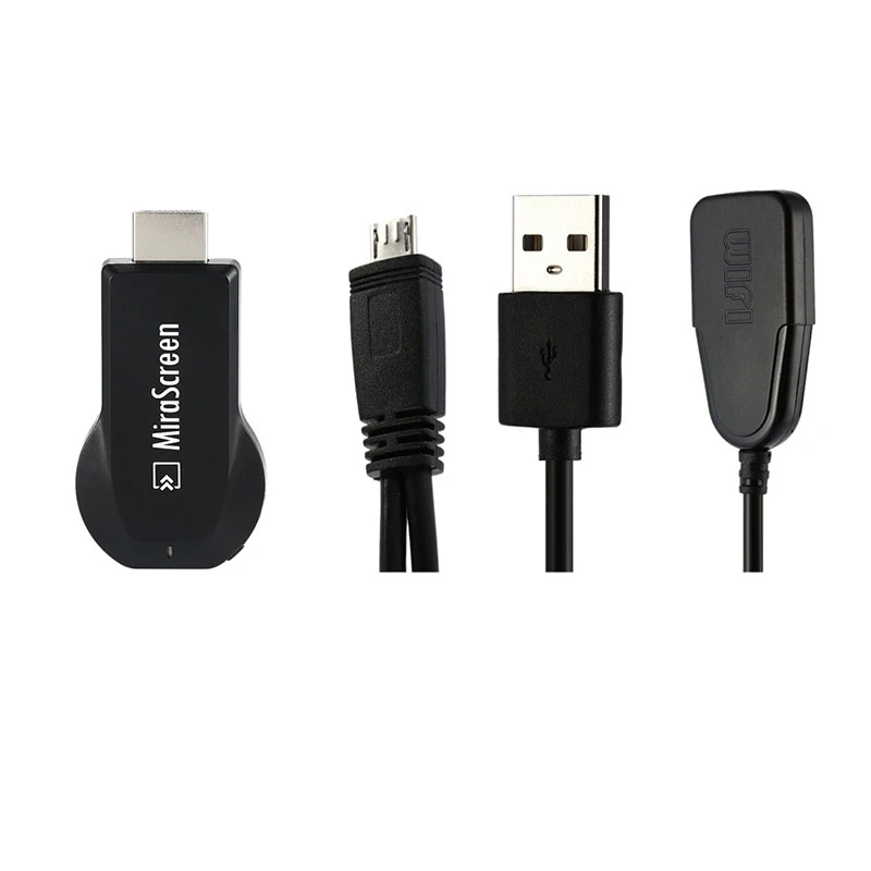 

Stick Adapter Mini Mirascreen 1080p Wireless Android Cast HDMI WiFi Display TV Dongle Receiver Miracast DLNA Airplay 128M Black