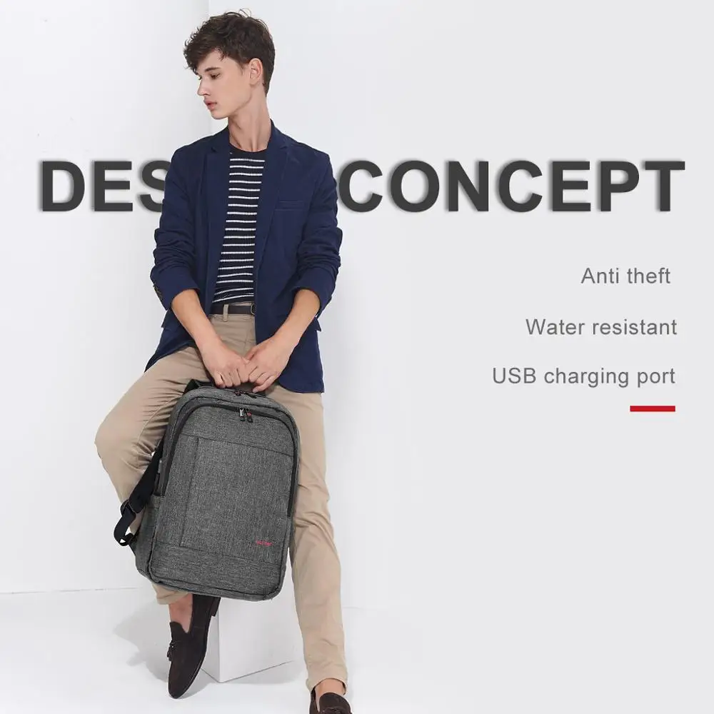 Вместительный рюкзак Tigernu с USB зарядкой Набор сумок|Мужские рюкзаки| |