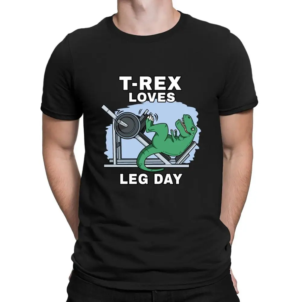 

Trex T Rex T Rex Dino Dinosaurs Leg Day Gym T Shirt New Style Knitted Tee Shirt O - Neck Natural Standard Crazy Spring Shirt