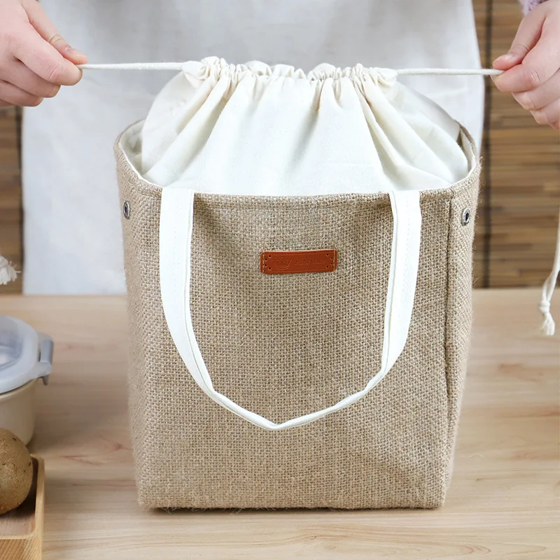 

Теплоизоляционная сумка для пикника из алюминиевой фольги, толстая хлопковая и льняная переносная сумка для ланча для студентов, сумка для ...