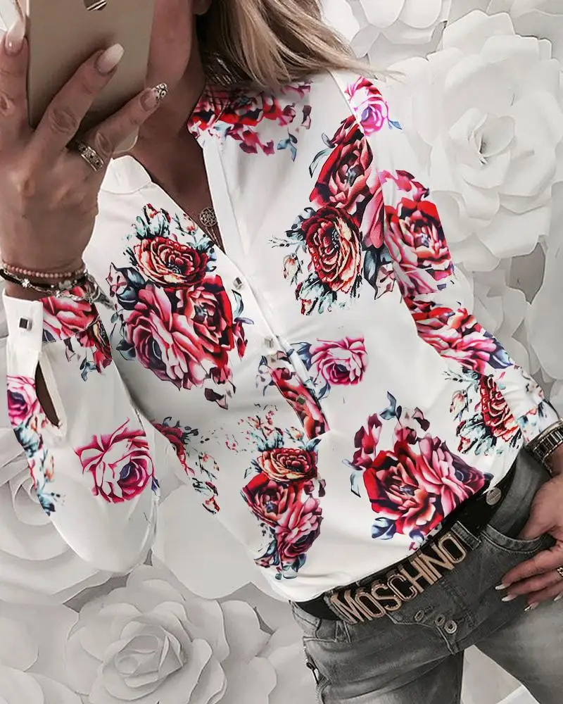 new color 1 Женские топы и блузки, летние рубашки с длинным рукавом, женские блузы, модные женские Топы Harajuku, топы с принтом сердца - Цвет: new color 1