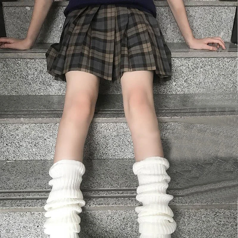 

Lengthen Japanese Lolita Sweet Girl Leg Warmers Knitted Foot Cover Women Autumn Winter Leg Warmer Socks Heap Heap Socks
