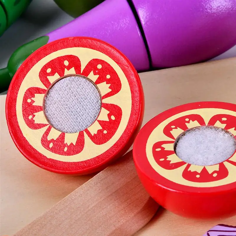 

1 Set of Children Pretend Toy Simulation Fruit Vegetable Cutting Plaything