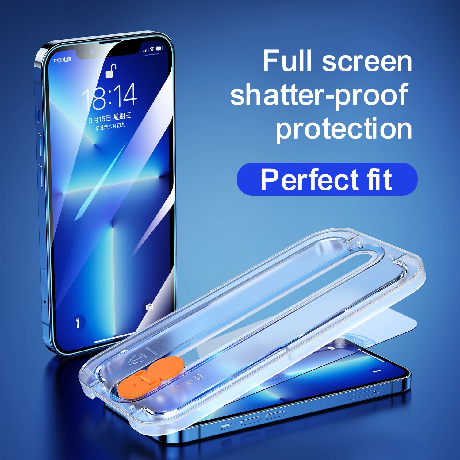 2PCs Tempered Glass For iPhone 13 12 Pro Max With Install Kit Anti-Scratch Screen Protector For iPhone 13 Protective Glass