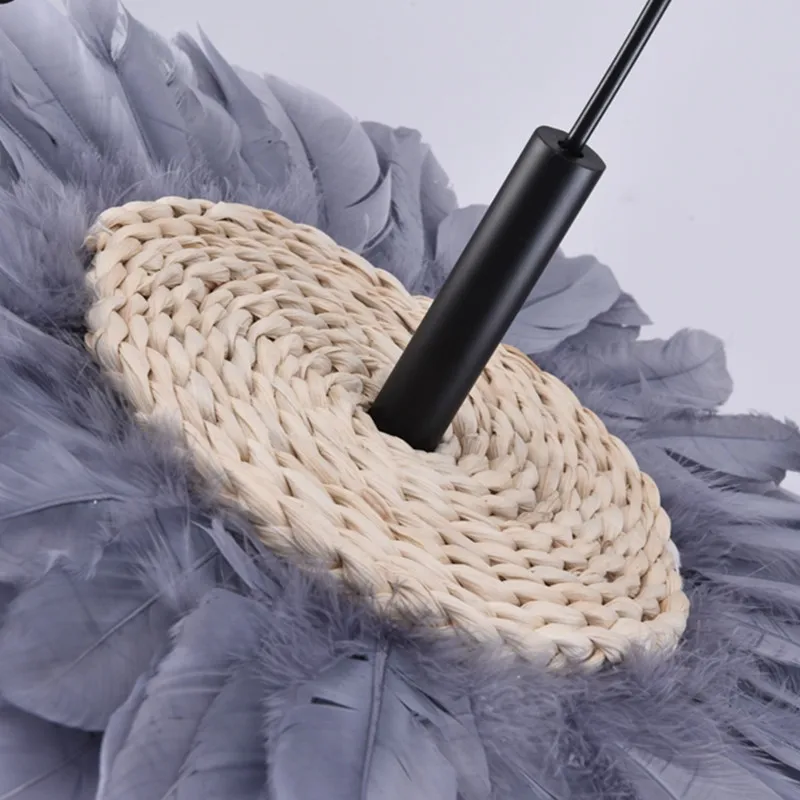 Светодиодный подвесной светильник с гусиным пером для спальни столовой бара