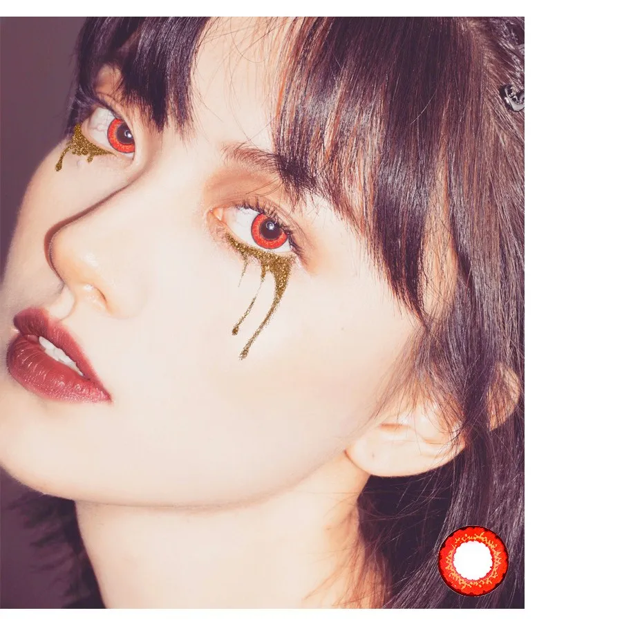 Красивые цветные контактные линзы для зрачков Женские разноцветные вечерние 14 5