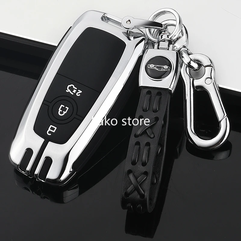 

Надежный чехол из настоящего алюминиевого сплава для автомобильного ключа чехол для Ford Focus Edge чехол для автомобильного ключа