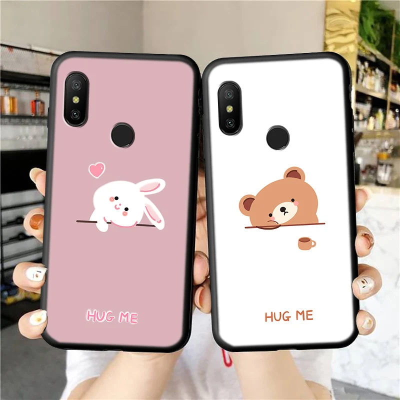 

Чехол для телефона Redmi 6pro A2lite, Роскошный чехол для телефона 6proRedmi Xiaomi, мягкий силиконовый чехол с кроличьим медведем, чехол для телефона