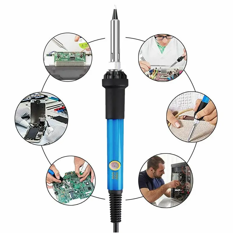 

379PCS/Set 60W 110V/220V Electric Soldering Iron Suit Intelligent Constant Temperature Adjustable Welding Desoldering Pump kit