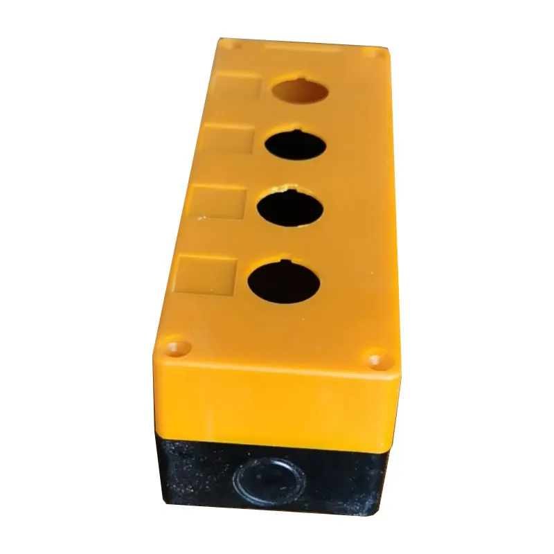 Кнопочный переключатель 4 отверстия желтая кнопка управления коробка bx4 22mm