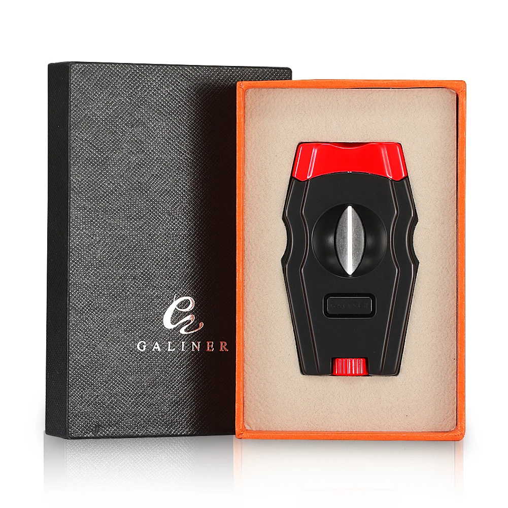

Galiner Pocket Cigar Cutter V Cut Guillotine Metal Cigar Scissors Punch Perfect Draw Cigar Opener Tool Stainless Steel Puncher